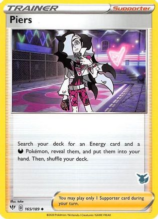 Piers - 165/189 (Eevee Stamped) [Battle Academy 2022]