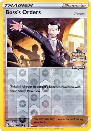 Boss's Orders - 154/192 (Regional Championships) [League & Championship Cards] - Reverse Holofoil