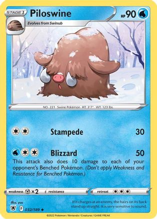 Piloswine 032 [SWSH10 Astral Radiance]
