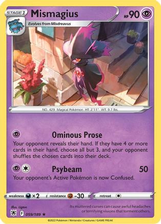 Mismagius 059 [SWSH10 Astral Radiance]