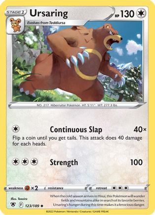 Ursaring 123 [SWSH10 Astral Radiance]