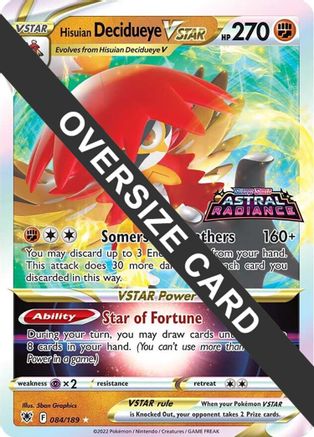 Hisuian Decidueye VSTAR - 084/189/189 [Jumbo Cards]  - Holofoil
