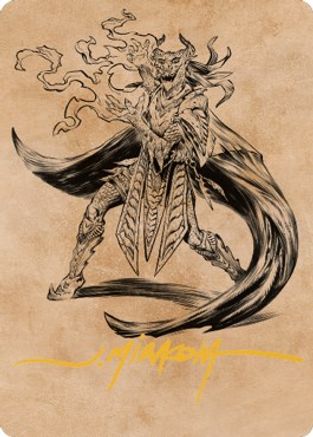 Livaan, Cultist of Tiamat Art Card (Gold-Stamped Signature) [Commander Legends: Battle for Baldur's Gate Art Series]