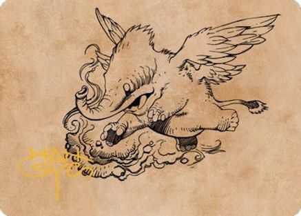 Lulu, Loyal Hollyphant Art Card (46) (Gold-Stamped Signature) [Commander Legends: Battle for Baldur's Gate Art Series]