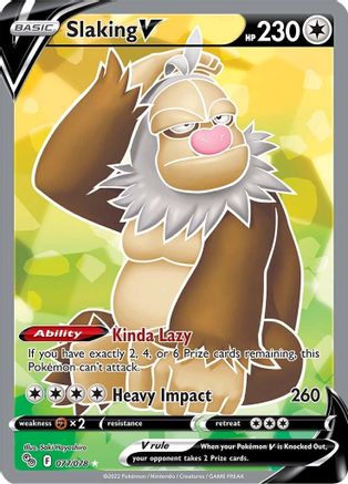 Slaking V (Full Art) 077 [Pokemon GO]  - Holofoil