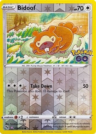 Bidoof (Peelable Ditto) 059 [Pokemon GO]  - Reverse Holofoil