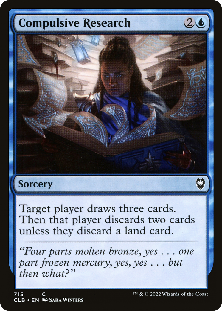 Compulsive Research [Commander Legends: Battle for Baldur's Gate]