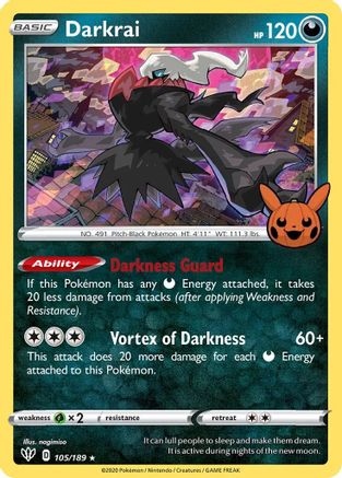 Darkrai - 105/189 [Trick or Trade BOOster Bundle] - Holofoil