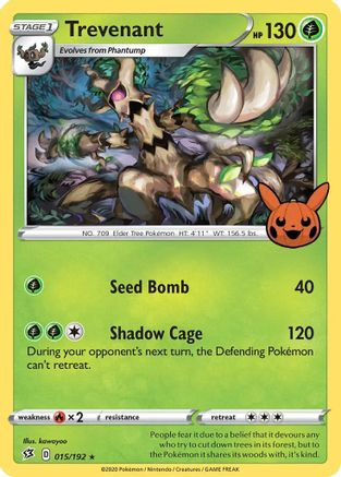 Trevenant - 15/192 [Trick or Trade BOOster Bundle] - Holofoil
