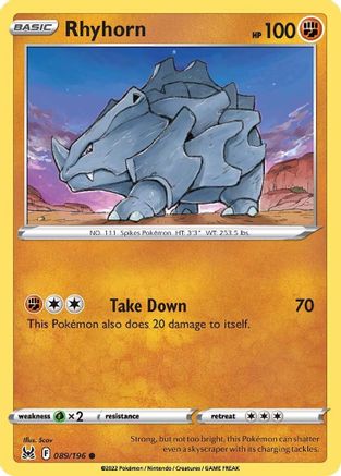 Rhyhorn - 89/196 [SWSH11: Lost Origin]