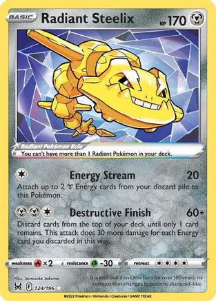 Radiant Steelix - 124/196 [SWSH11: Lost Origin] - Holofoil