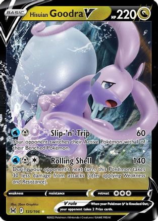Hisuian Goodra V - 135/196 [SWSH11: Lost Origin] - Holofoil