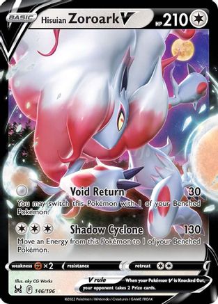 Hisuian Zoroark V - 146/196 [SWSH11: Lost Origin] - Holofoil
