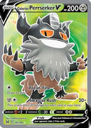 Galarian Perrserker V - 183/196 (Full Art) [SWSH11: Lost Origin] - Holofoil