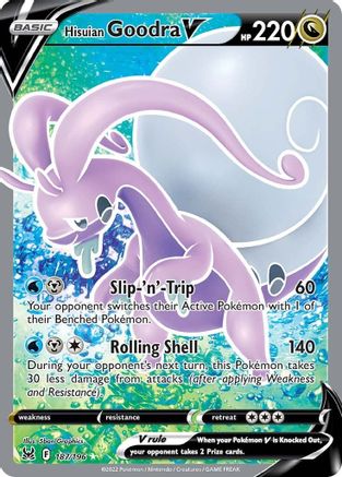 Hisuian Goodra V - 187/196 (Full Art) [SWSH11: Lost Origin] - Holofoil