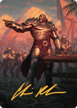 Karn, Living Legacy Art Card (1/81) (Gold-Stamped Signature) [Art Series: Dominaria United]