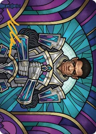 Aron, Benalia's Ruin Art Card (Gold-Stamped Signature) [Dominaria United Art Series]