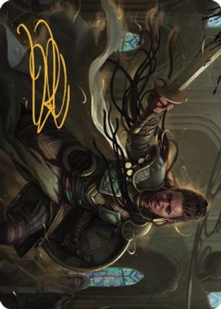 Shanna, Purifying Blade Art Card 1 (Gold-Stamped Signature) [Dominaria United Art Series]