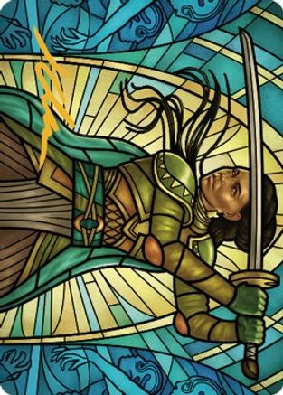 Shanna, Purifying Blade Art Card 2 (Gold-Stamped Signature) [Dominaria United Art Series]