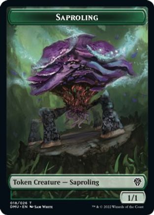Saproling // Merfolk Double-Sided Token [Dominaria United Tokens]
