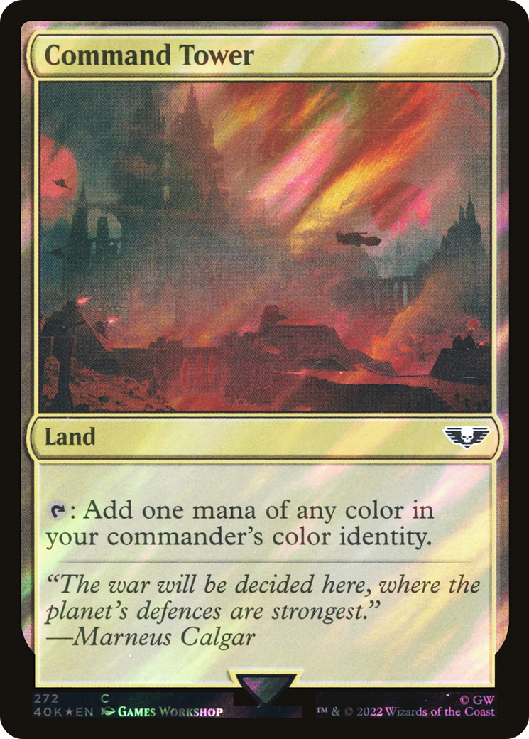 Command Tower (272) (Surge Foil) [Warhammer 40,000 Commander] Foil