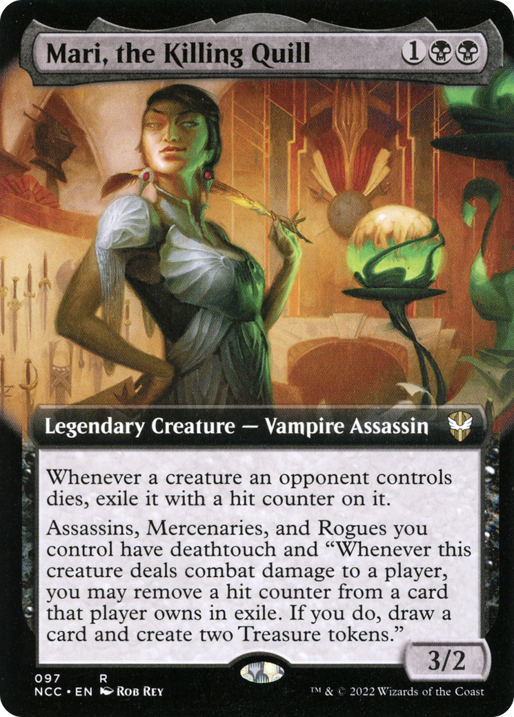 Mari, the Killing Quill (Extended Art) - [New Capenna Commander]: (Extended Art)