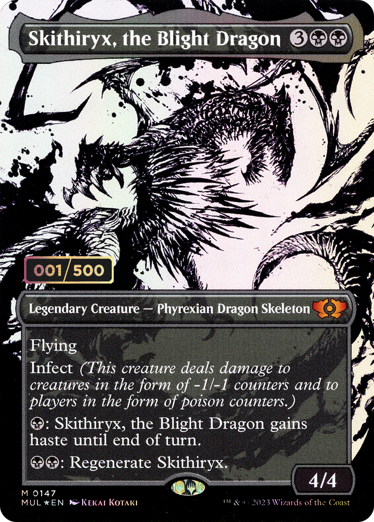Skithiryx, the Blight Dragon (Serial Numbered) - [Multiverse Legends]: (Showcase) (Borderless) Foil