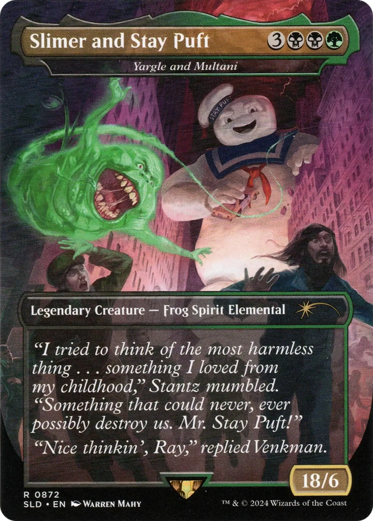 Slimer and Stay Puft - Yargle and Multani (Rainbow Foil) [Secret Lair Drop] / Slimer and Stay Puft (Borderless) Foil