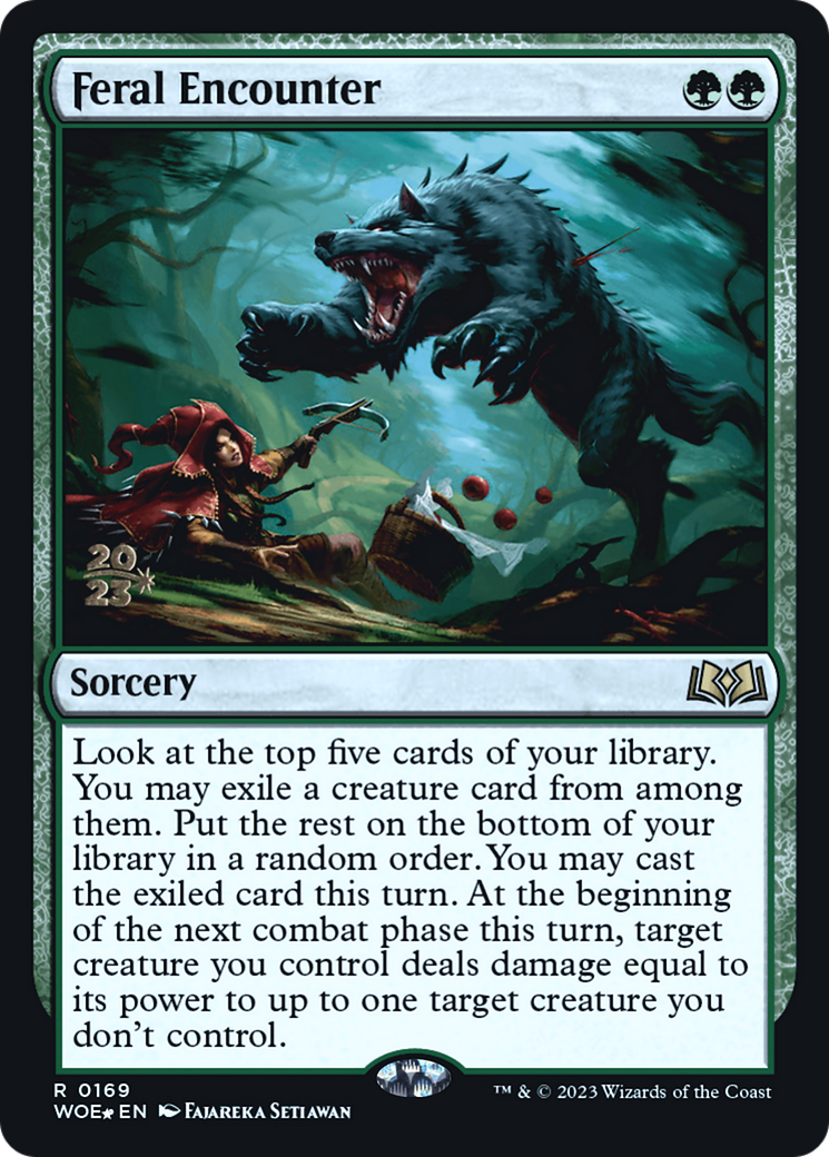 Feral Encounter [Wilds of Eldraine Promos] Foil