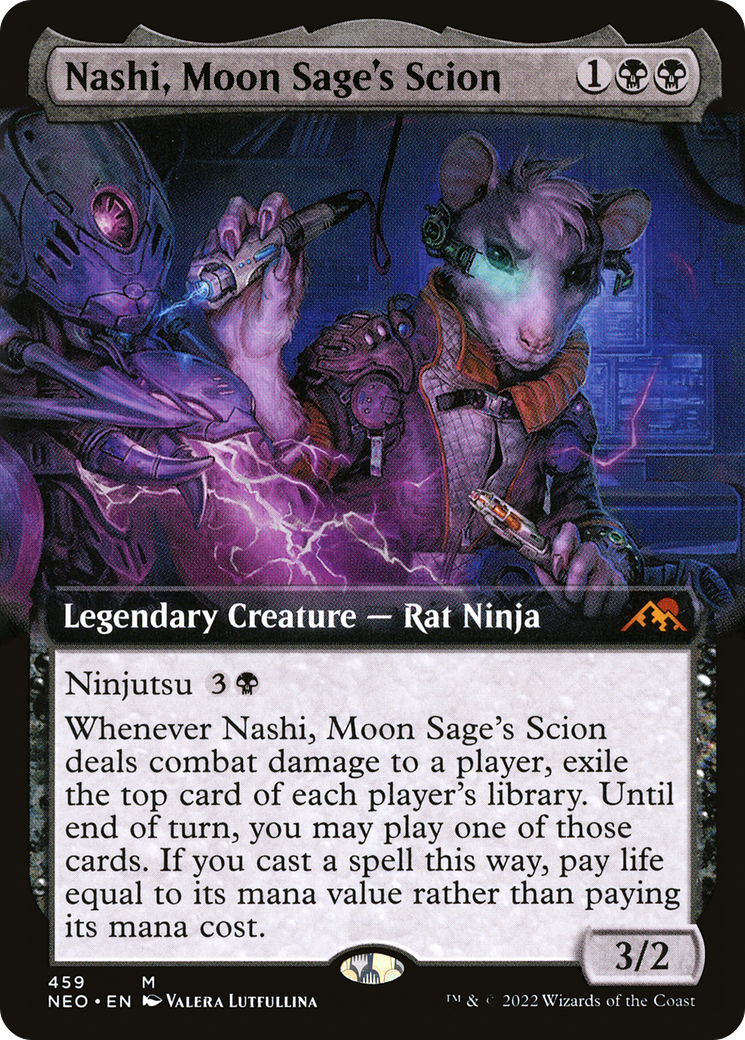 Nashi, Moon Sage's Scion (Extended Art): (Extended Art) [Kamigawa: Neon Dynasty]