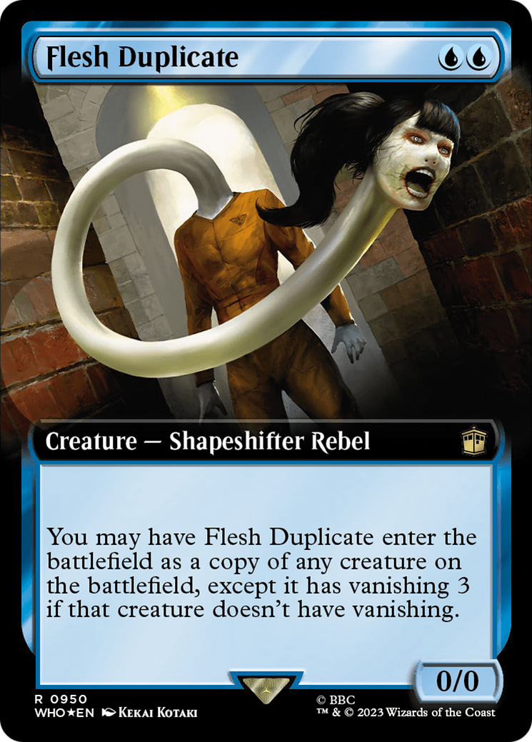 Flesh Duplicate (Extended Art) (Surge Foil): (Extended Art) [Doctor Who] Foil