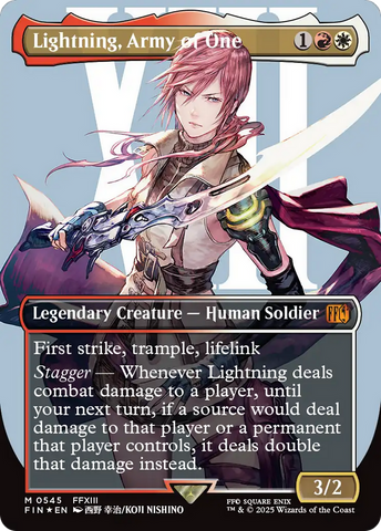 Lightning, Army of One (0545) (Borderless) (Surge Foil) [FINAL FANTASY] Foil