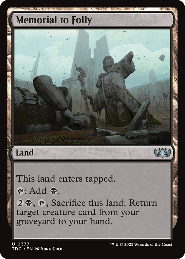 Memorial to Folly - [Commander: Tarkir: Dragonstorm]