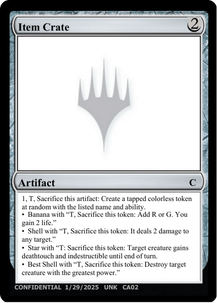 Item Crate [Un-Known Event Playtest Cards]