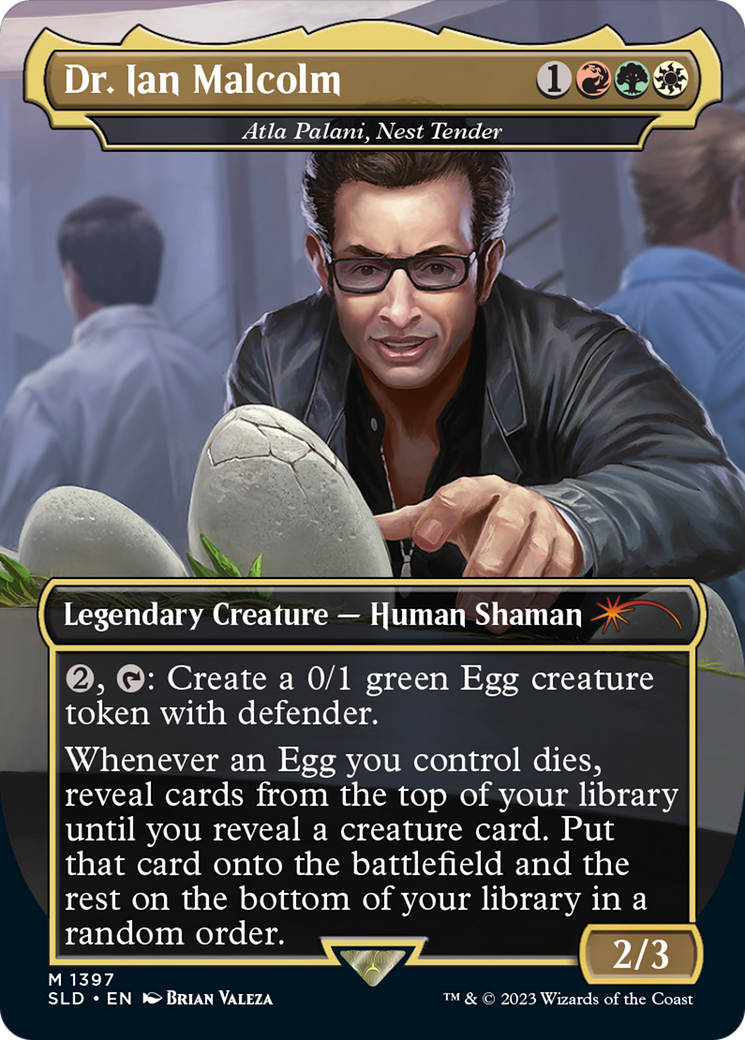 Dr. Ian Malcolm - Atla Palani, Nest Tender (Borderless) [Secret Lair Drop] / Dr. Ian Malcolm