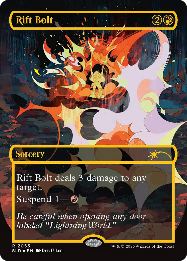 Rift Bolt (2055) (Raised Foil) [Secret Lair Drop] (Borderless) Foil