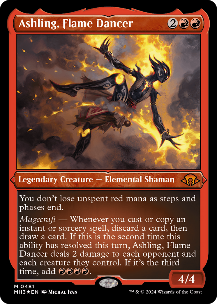 Ashling, Flame Dancer (Foil Etched) - Modern Horizons 3 Foil