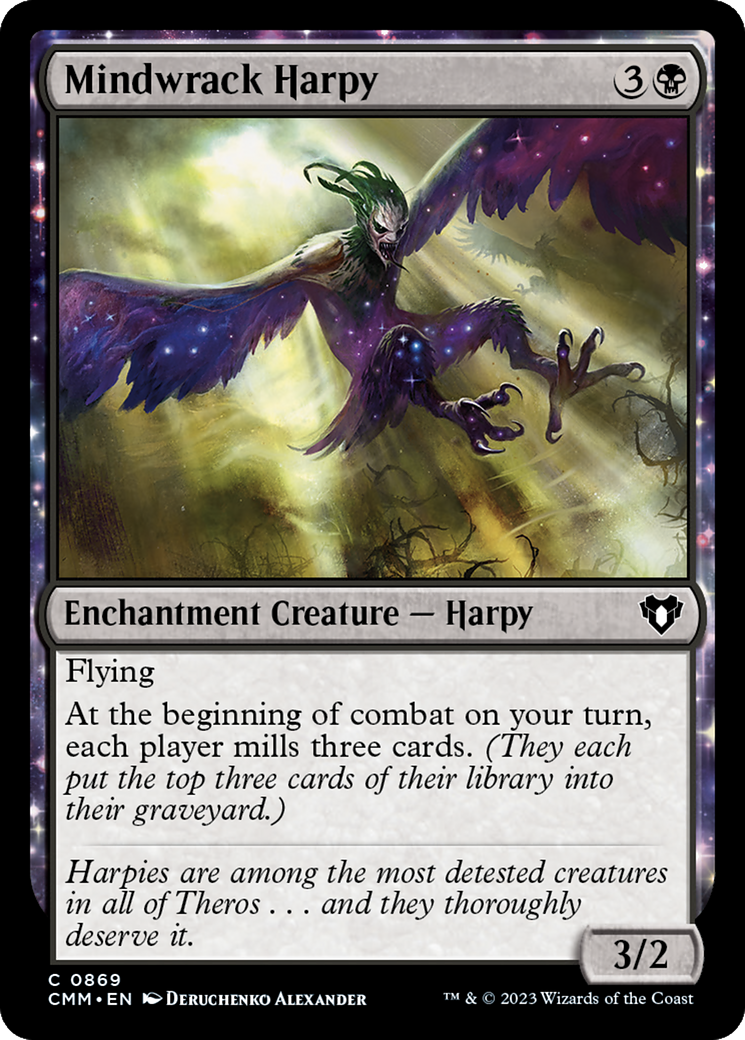 Mindwrack Harpy - [Commander Masters]: (enchantment)