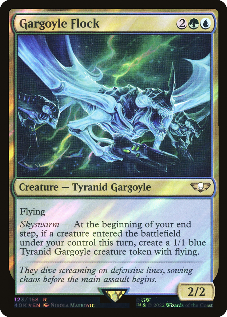 Gargoyle Flock (Surge Foil) [Warhammer 40,000 Commander] Foil