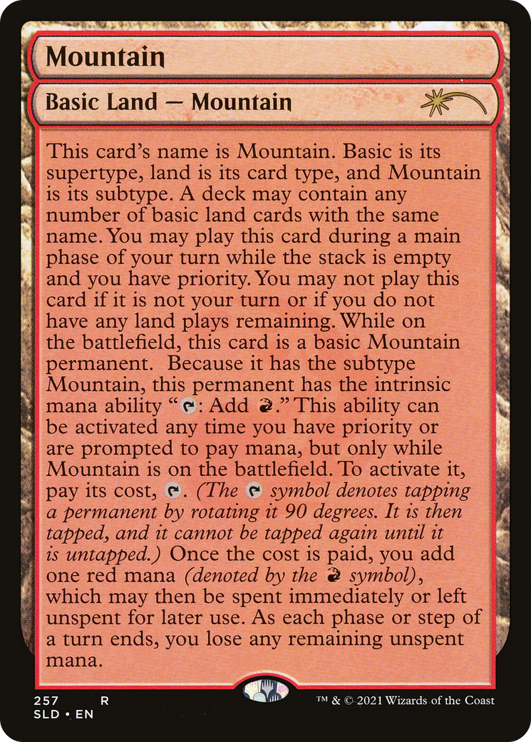 Mountain (257) (Full-Text Lands) [Secret Lair Drop]