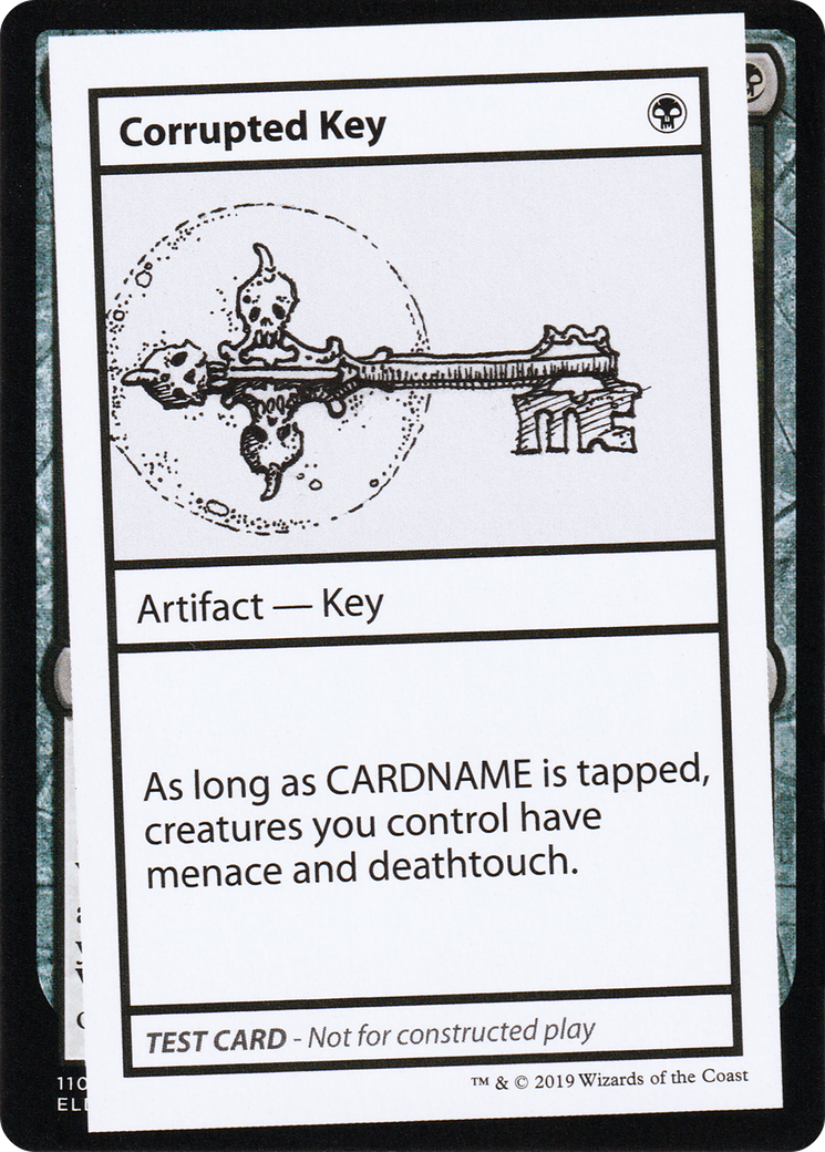 Corrupted Key (No PW Symbol) [Mystery Booster Playtest Cards 2021]