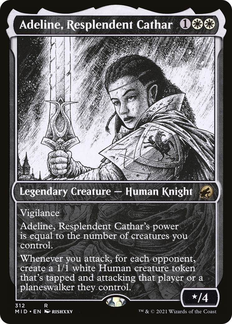 Adeline, Resplendent Cathar (Showcase) - Innistrad: Midnight Hunt: (Showcase)