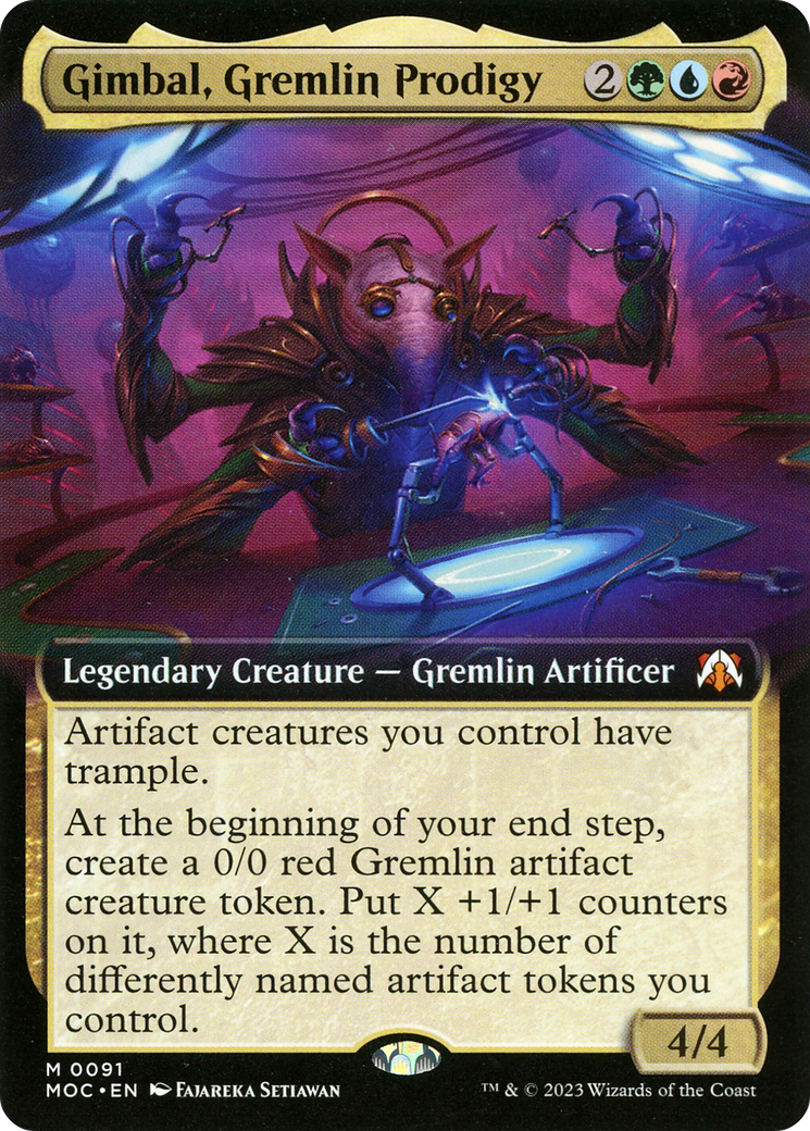 Gimbal, Gremlin Prodigy (Extended Art): (Extended Art) [March of the Machine Commander]