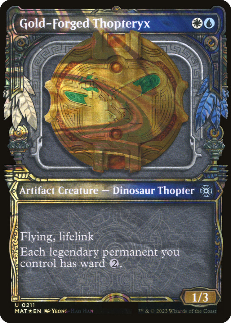 Gold-Forged Thopteryx (Halo Foil): (Showcase) [March of the Machine: The Aftermath] Foil