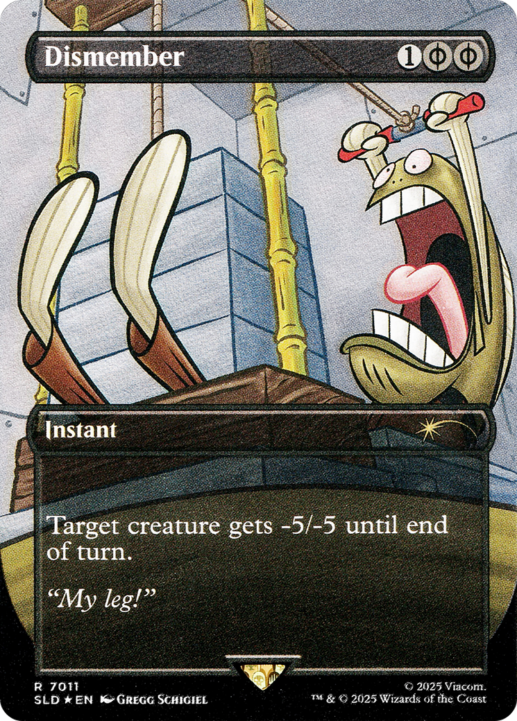 Dismember (7011) (Rainbow Foil) (Borderless) [Secret Lair Drop] Foil