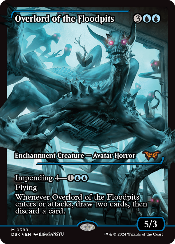 Overlord of the Floodpits (Showcase) [Duskmourn: House of Horror]: (Showcase) Foil