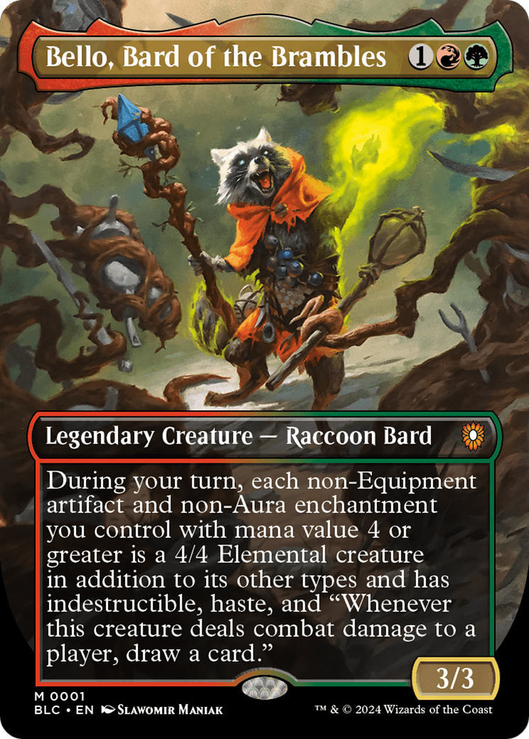 Bello, Bard of the Brambles (Borderless) - Bloomburrow Commander