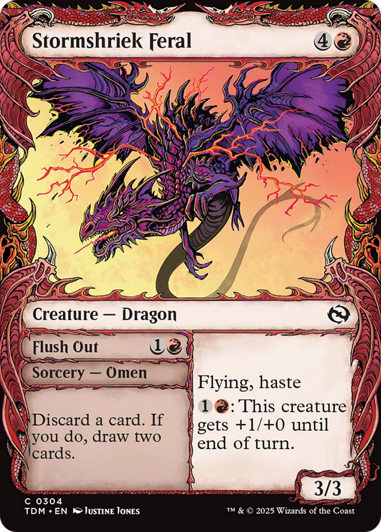 Stormshriek Feral (Showcase) - [Tarkir: Dragonstorm]: (Showcase)