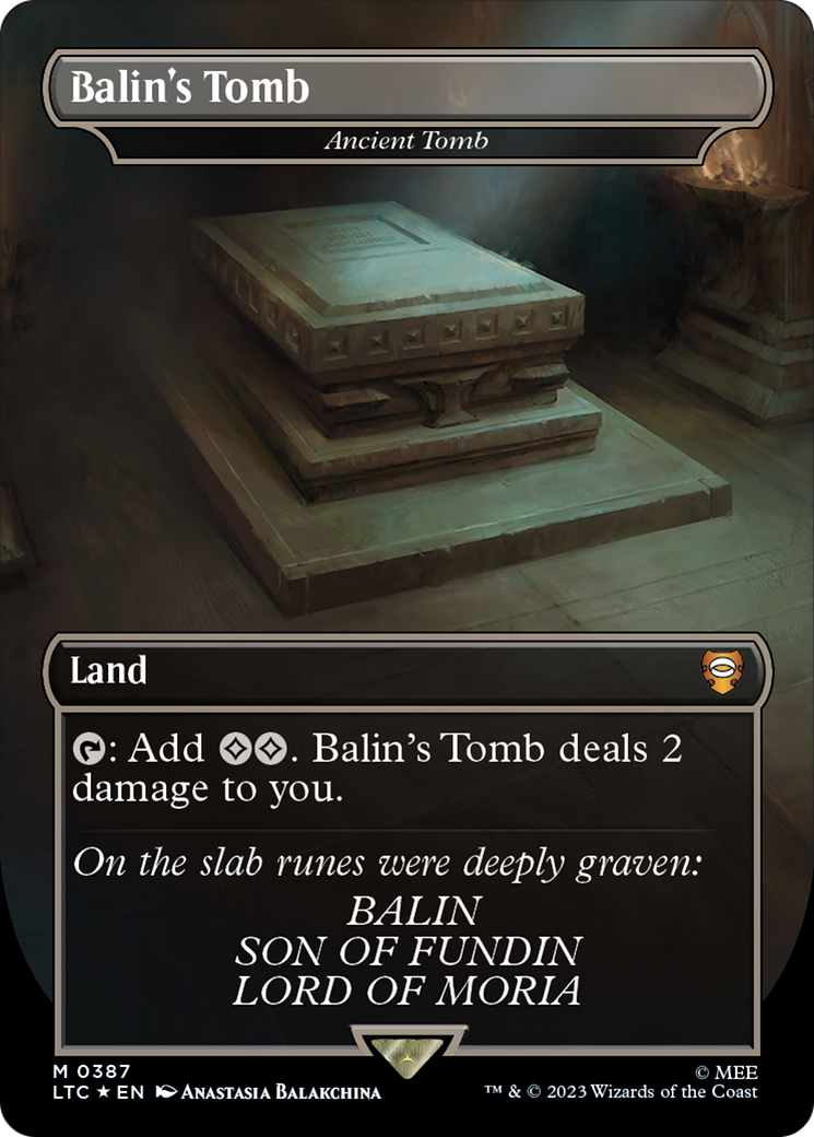 Balin's Tomb - Ancient Tomb (Surge Foil) - Tales of Middle-earth Commander / Balin's Tomb (Borderless) Foil