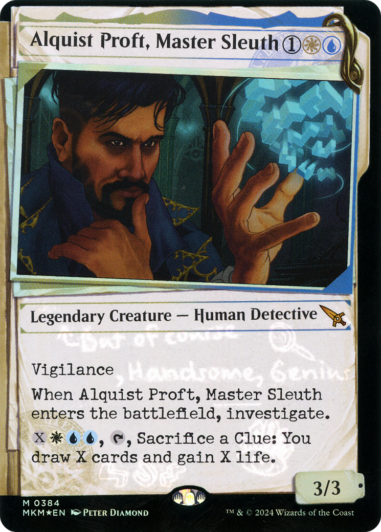Alquist Proft, Master Sleuth (Showcase) (Invisible Ink) - Murders at Karlov Manor: (Showcase) Foil
